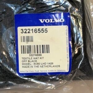 NWT Volvo auto car 3221655 2018-2022 XC60 Black Carpet Floor Mats Set 4 textile